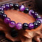 Handmade Black Lava Seven Chakra Healing Balance Beaded Bracelet