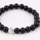 Handmade Black Lava Seven Chakra Healing Balance Beaded Bracelet