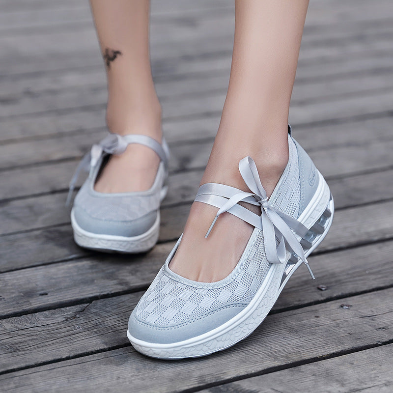 New Korean Style Comfortable Casual Shoes With Thick Sole