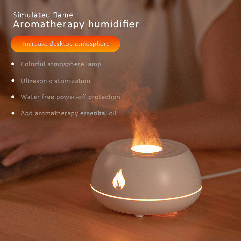 Flame Humidifier Aromatherapy Diffuser 7 Colors